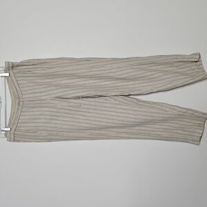 J Jill Love Linen‎ Striped Linen Pull-on Pants Resortwear Size Small